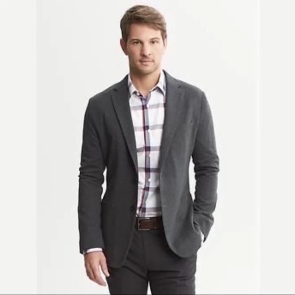 Banana Republic Blazer 44R Slim Fit Wool Suit Jacket Classic Preppy Academia